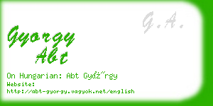 gyorgy abt business card